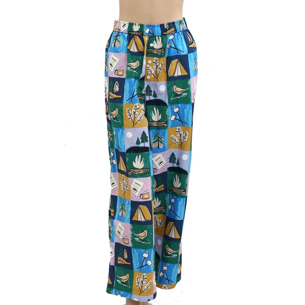 Anthropologie LyreBird The Wren Boxer Trousers Pants Printed Cotton S NEW 281229